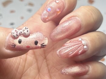 ジョアネイル(JOA Nail)/横キティ/キャラクター/ピンク