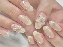 ジェミーネイル シンジュク(Jemiy nail shinjuku)/【Aoi】ピンクハイビスカス