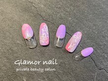 グラマーネイル(Glamor nail)/サクラ×マーブル