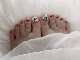 フットネイル2本アート