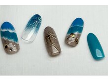 スピードネイル アンド アイ 宮交シティ店/#196【海×マグネット】