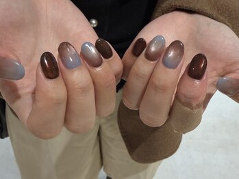 ブルーブラウンネイル