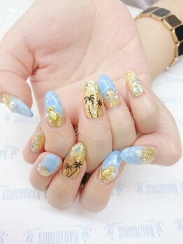 ネイリシャス(NAILICIOUS)/サマーリゾートネイル♪