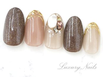 ラグジュアリー ネイルズ(Luxury Nails)/ミラーフレンチ*シェルNail