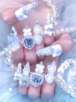 ドール ネイル 旭川店(Doll Nail)の写真/【スカルプ（長さだし）ワンカラーorグラデーション￥9900コース】美フォルムで自分らしいネイルを満喫！