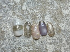定額/ゴールドミラーネイル