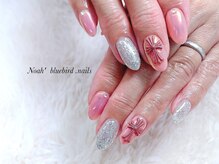 ノアブルーバードネイルズ(Noah' bluebird .nails)/ミラーとトレンドのクロスネイル