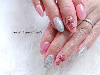 ノアブルーバードネイルズ(Noah' bluebird .nails)/ミラーとトレンドのクロスネイル