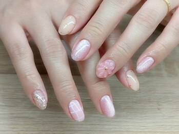 紬(tsumugi)/フラワーネイル