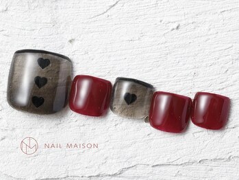 ネイルメゾン 池袋店(NAIL MAISON)/ハートクリア細フレンチ¥9000