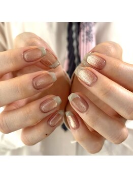 シアン(cyaan)/くすみカラーフレンチ