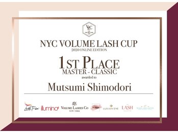 ジャスミン(Jasmine)/下鳥 NY大会マツエク1位受賞