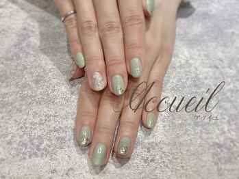 アクイユ 銀座店(ACCUEIL)/天然石風ネイル