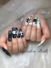 エスフィーネイルサロン ブリーユ(Esfy nailsalon Brille)/白黒ネイル