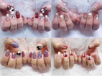 フェリスネイル 池袋店(Feliz Nail)の写真/【最終受付21時◎】オフィスOKのシンプル系からこだわりを詰め込んだアートまで★幅広いデザインが魅力！