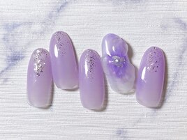 ぷっくりお花ネイル