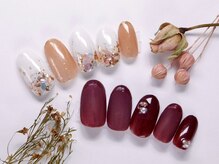 ボボカ(BOVOKA)/オレンジ/ボルドーネイル