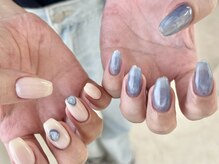 リアン 大宮(Rian)/アシンメトリーネイル/ブルー