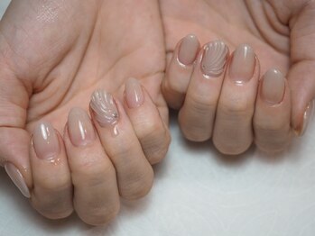 ミーナネイル(miinanail)/シンプルマーメイドネイル