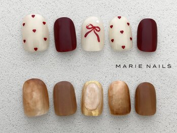 マリーネイルズ 近鉄あべのハルカス店(MARIE NAILS)の写真/★オフ込みシンプルデザイン¥6600。手足同時施術可♪JNA1級、認定講師も在籍!デザイン&爪の形もご提案♪