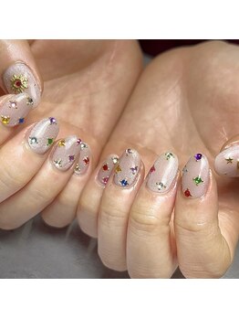 セクションプラス 吉祥寺(SECTION+)/カラフル宝石ネイル