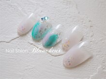 ネイルサロン ブランシュール(Nail Salon Blancheur)/涼しげブルーのニュアンスネイル