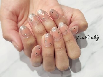 ネイルズアリー 立川店(Nails ally)/チークネイル×クリアベース×海
