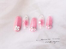 サンミーゴネイル 神戸店(Sunmego Nail)/ピンクラメ×ビジューネイル