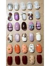 ¥7,800~¥12,800デサインネイル