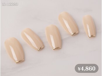 ファストネイル 渋谷店(FAST NAIL)/細フレンチ/ミラー/大人シンプル