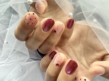 ヒラソルネイル(Girasol nail)/バレンタイン、ハートネイル