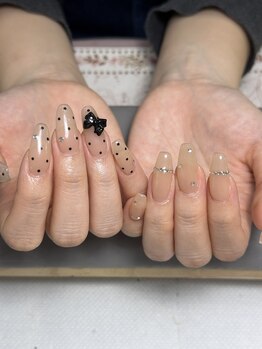 シーシー ネイル アンド アイラッシュ(CeCe Nail&eyelash)/チップ長さだし持ち込みデザイン