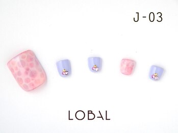 ロバル ネイルアンドまつげ(LOBAL)/フットネイルJ‐03¥10,700☆