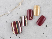 サンミーゴネイル 神戸店(Sunmego Nail)/ボルドースタッズネイル