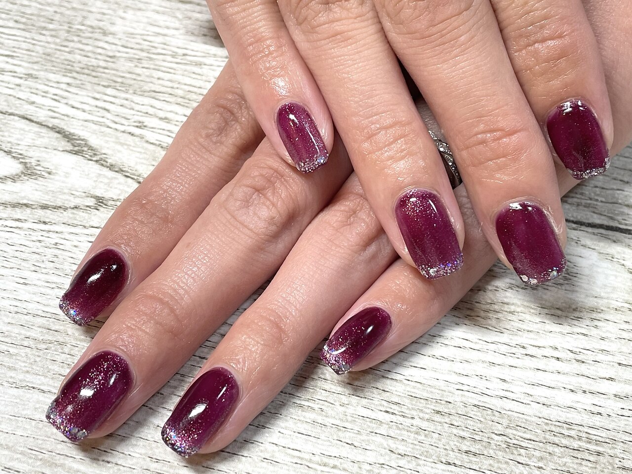 ネイル ネイルチップオーダー マグネット ワンホン ちゅるん ハート