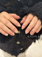 アンドナ バイ ケディット(ANDNA by KEDIT)/透け感チェックうるちゅるネイル