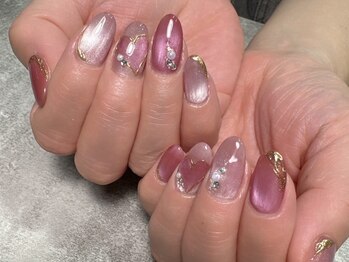 お客様ネイル/ハートデザイン