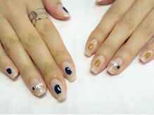 イビズ 新宿店(eviz)/ちぐはぐネイル