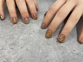 ニコルネイル(nicole nail)/ブラウンニュアンス￥13000