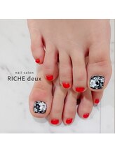 リッシュ ドゥ(RICHE deux)/繊細フラワーモノクロアート