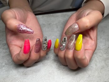 ネオン×ラメ×埋め尽くし