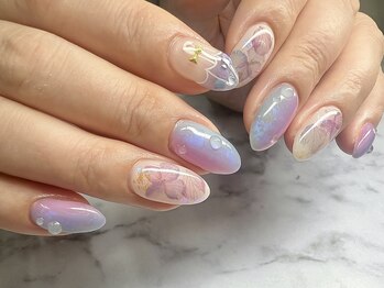 紫陽花ネイル