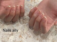 ネイルズアリー 立川店(Nails ally)/フレンチネイル×グリッター