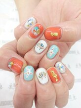 ネイリシャス(NAILICIOUS)/手描きマリンフルーツ♪