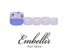 アンベリール 横浜店(Embellir)/（344）フット小花柄ネイル
