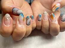 ☆人気のニュアンスネイル☆大理石ネイル☆