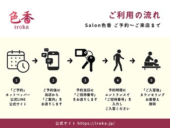 サロン 色香/ご予約～ご来店の流れ