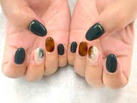 べっ甲ニュアンスネイル