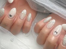 ジョアネイル(JOA Nail)/リボン/ハート/チェーン/白