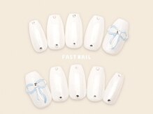 ファストネイル 恵比寿駅前店(FAST NAIL)/ぷっくりネイル/リボン【12359】